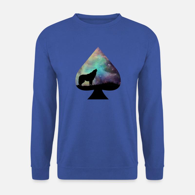 ACE OF SPADES - WOLF HOWL - Unisex Pullover - Royalblau