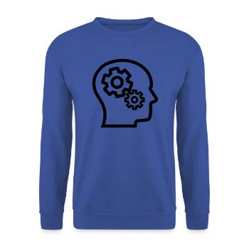 Cerveau, penser, méditer, penser - Sweat-shirt Unisexe - bleu royal - Devant - Alina (178cm) & Michal (187cm)