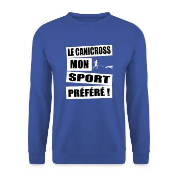 Le canicross mon sport préféré t-shirt homme - Sweat-shirt Unisexe - bleu royal - Devant - Alina (178cm) & Michal (187cm)