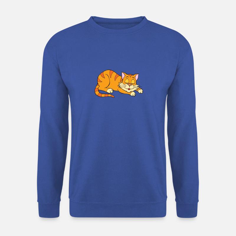 Katze - Schlafende Katze - Unisex Pullover - Royalblau