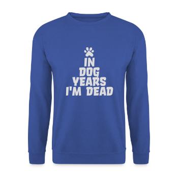 dans les années de chien Mort - Sweat-shirt Unisexe - bleu royal - Devant - Alina (178cm) & Michal (187cm)
