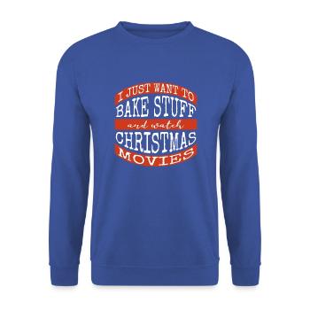 Sayings Birthday Movie Beaker Dinosaur Lover - Unisex Sweatshirt - royal blue - Front - Alina (178cm) & Michal (187cm)