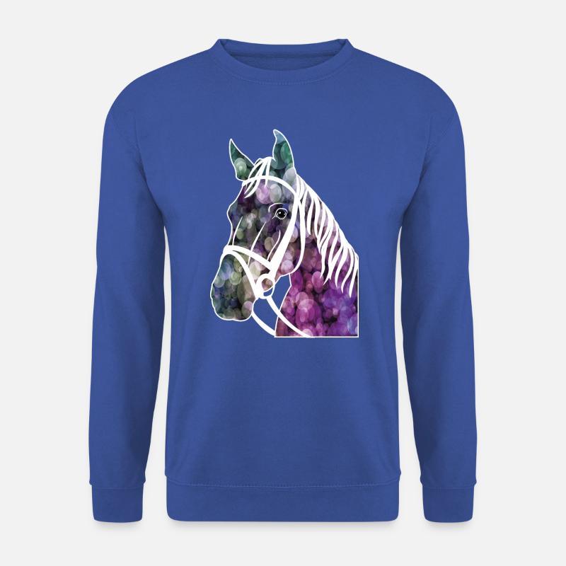 Pferd Glitzer Haflinger Pferde Reiten Geschenk - Unisex Pullover - Royalblau