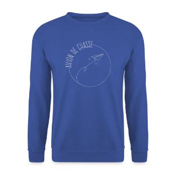 Avion de Chasse - Sweat-shirt Unisexe - bleu royal - Devant - Alina (178cm) & Michal (187cm)