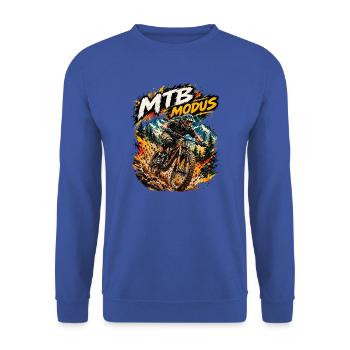 MTB Modus Bergtrail Splash - Unisex Pullover - Royalblau - Vorne - Alina (178cm) & Michal (187cm)
