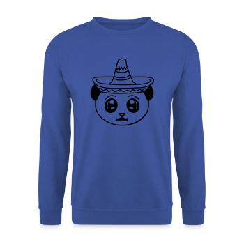 bouclier tête mexique mexicain sombrero chapeau moustache - Sweat-shirt Unisexe - bleu royal - Devant - Alina (178cm) & Michal (187cm)