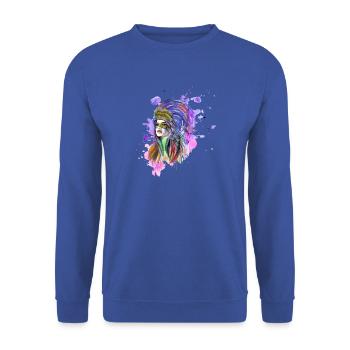 Fille indienne - Sweat-shirt Unisexe - bleu royal - Devant - Alina (178cm) & Michal (187cm)