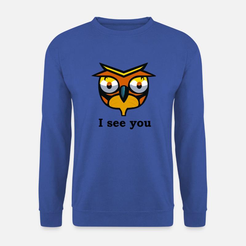 Beobachtende Eule - Unisex Pullover - Royalblau