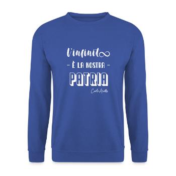 L'infinito è la nostra patria - Felpa unisex - blu royal - Fronte - Alina (178cm) & Michal (187cm)