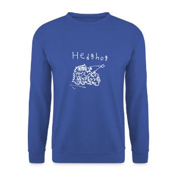 Igel Weiß - Unisex Pullover - Royalblau - Vorne - Alina (178cm) & Michal (187cm)