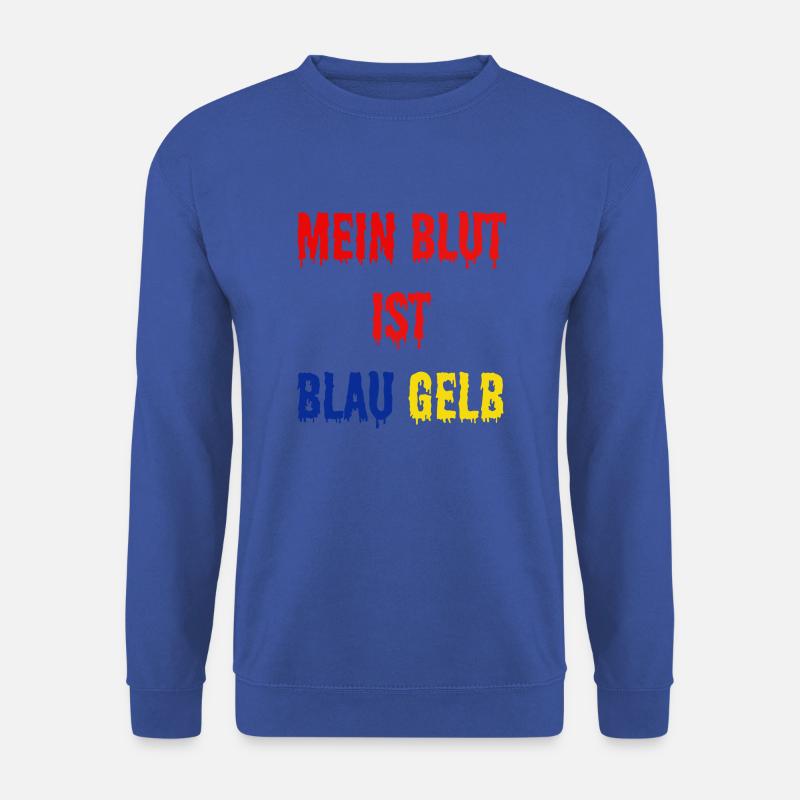 Bllau Gelb Sport Fan - Unisex Pullover - Royalblau
