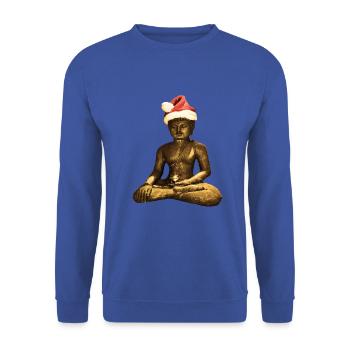 Xma's Buddha - Unisex Sweatshirt - royal blue - Front - Alina (178cm) & Michal (187cm)