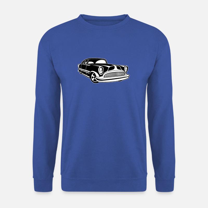 Lowrider / Oldtimer / Muscle Car 03_schwarz weiß - Unisex Pullover - Royalblau