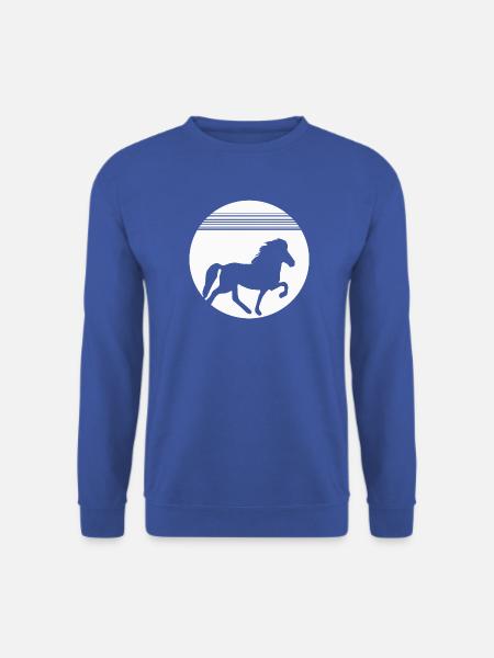 Icelandic Horse: Islandpferd Pferd Pony Merch - Unisex Pullover - Royalblau