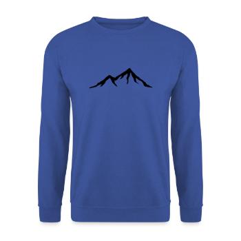 Mountains, Alps, mountain, hiking - Unisex Sweatshirt - royal blue - Front - Alina (178cm) & Michal (187cm)