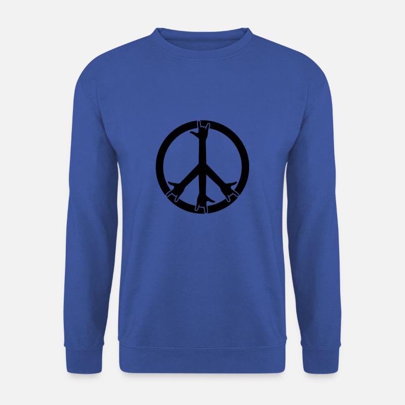 Frieden und Rock! - Unisex Pullover - Royalblau