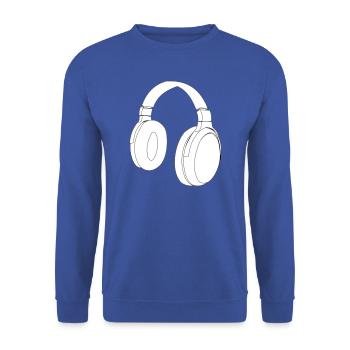 Conception de vecteur de casque - Sweat-shirt Unisexe - bleu royal - Devant - Alina (178cm) & Michal (187cm)