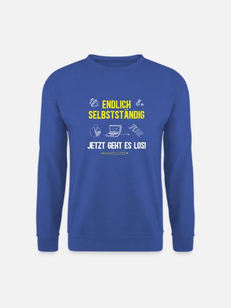 Endlich Selbstständig Selbstständigkeit Startup - Unisex Pullover - Royalblau