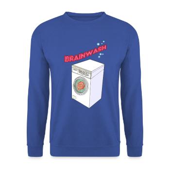 BRAINWASH - Unisex Sweatshirt - royal blue - Front - Alina (178cm) & Michal (187cm)