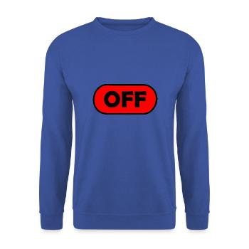Off Design - Unisex Pullover - Royalblau - Vorne - Alina (178cm) & Michal (187cm)