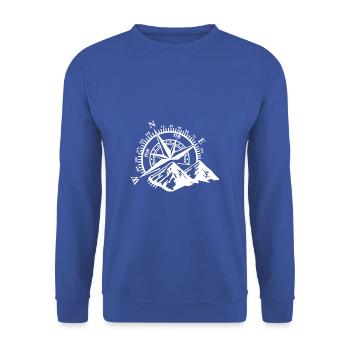 montagnes - Sweat-shirt Unisexe - bleu royal - Devant - Alina (178cm) & Michal (187cm)