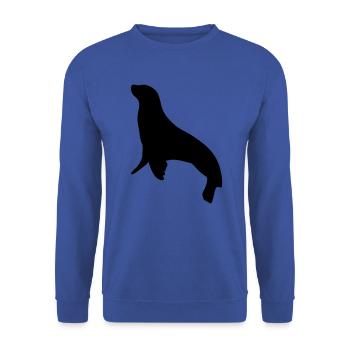 see robbe animal - Unisex Sweatshirt - royal blue - Front - Alina (178cm) & Michal (187cm)