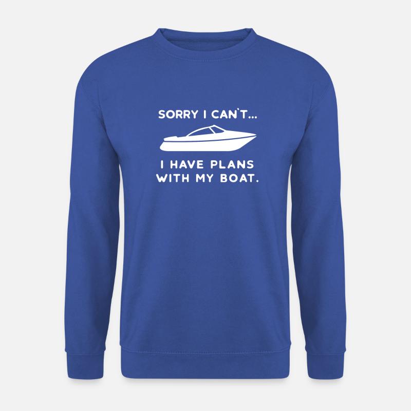 Boot Yacht Motorboot Schiff Bootsfahrer Meer Hafen - Unisex Pullover - Royalblau