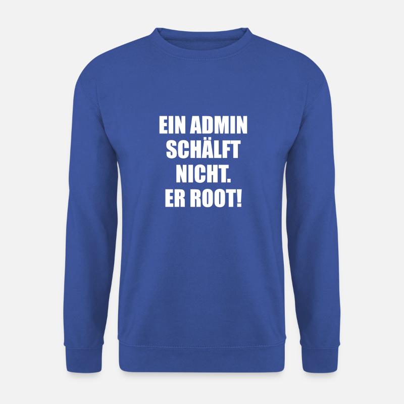 linux unix windows pc admin disant drôle - Sweat-shirt Unisexe - bleu royal