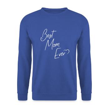 Best Mom Ever Heart Gift - Unisex Sweatshirt - royal blue - Front - Alina (178cm) & Michal (187cm)