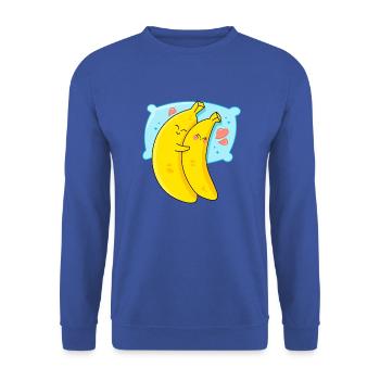 Bananas and Sleep - Unisex Sweatshirt - royal blue - Front - Alina (178cm) & Michal (187cm)