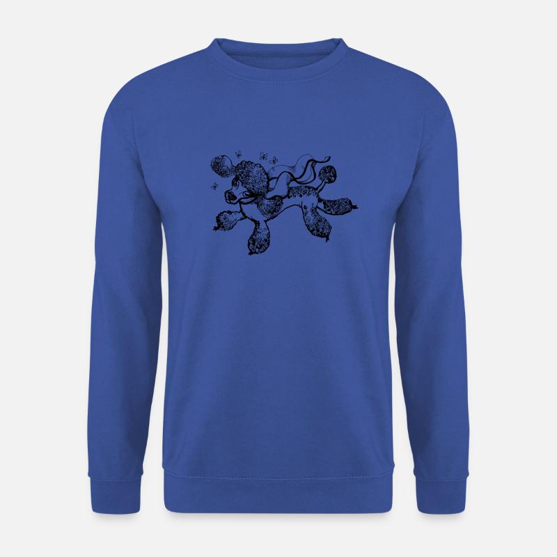 Pudel dog illustration - Unisex Pullover - Royalblau