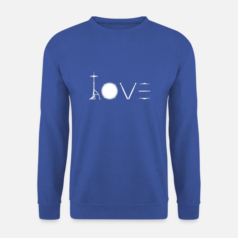 Schlagzeug Heartbeat Funny Drummer - Unisex Pullover - Royalblau