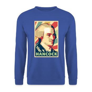 John Hancook Vintage Colores - Sweat-shirt Unisexe - bleu royal - Devant - Alina (178cm) & Michal (187cm)
