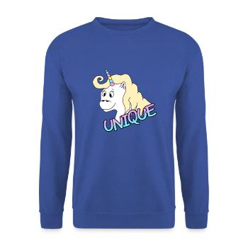Unique Unicorn - Unisex Sweatshirt - royal blue - Front - Alina (178cm) & Michal (187cm)
