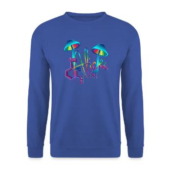 Trash Asset - Alice [arc-en-ciel] - Sweat-shirt Unisexe - bleu royal - Devant - Alina (178cm) & Michal (187cm)