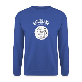 Sauerland Original | Dorfkind Wandern Wintersport - Unisex Pullover - Royalblau - Vorne - Alina (178cm) & Michal (187cm)