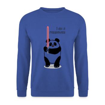 I'm a Pandawan - Sweat-shirt Unisexe - bleu royal - Devant - Alina (178cm) & Michal (187cm)