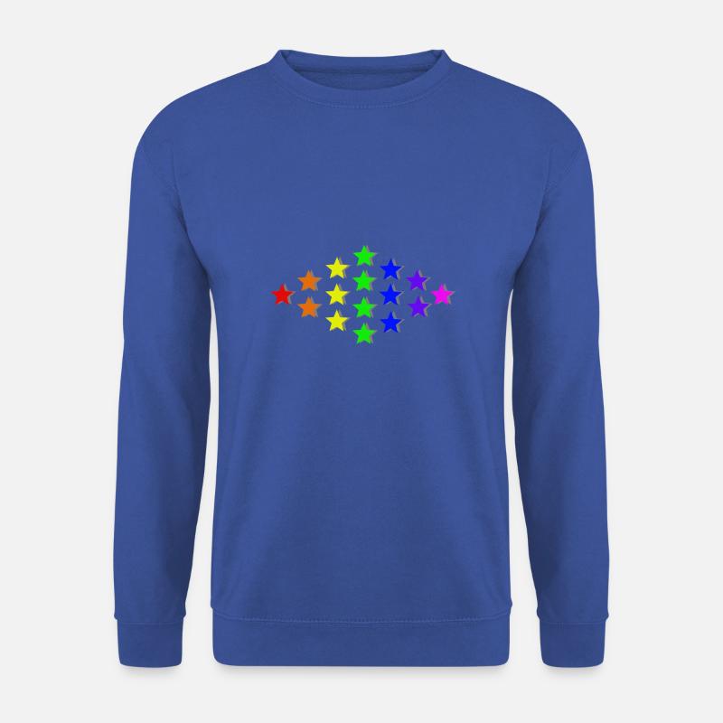 Sterne Regenbogen Geschenkidee bunt - Unisex Pullover - Royalblau