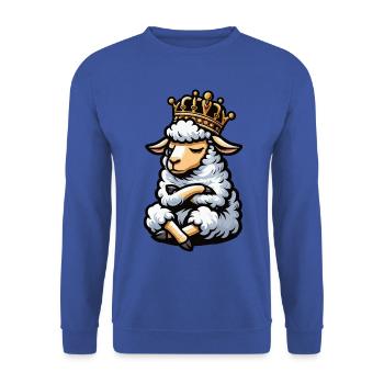 Schaf Schafe Schäfer Schafhalter Schafbock - Unisex Pullover - Royalblau - Vorne - Alina (178cm) & Michal (187cm)