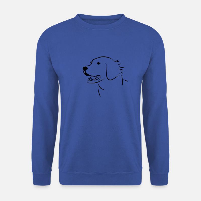Golden Retriever Hundezeichnung - Unisex Pullover - Royalblau