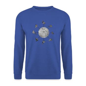 Je suis un flamant, j'ai le droit de ... - Sweat-shirt Unisexe - bleu royal - Devant - Alina (178cm) & Michal (187cm)