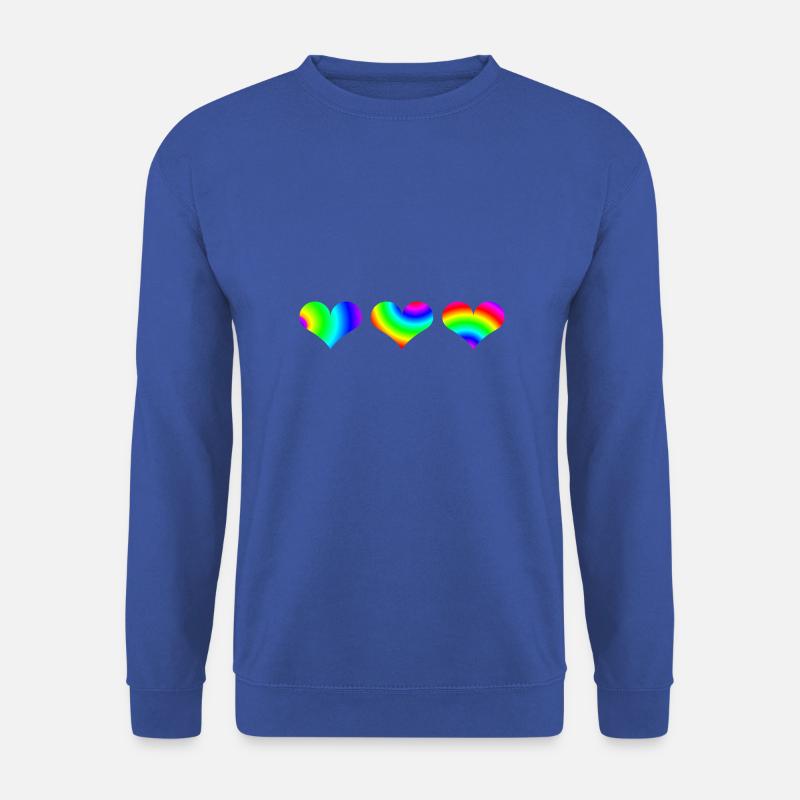 Herzen bunt Geschenkidee Regenbogen Herzchen - Unisex Pullover - Royalblau