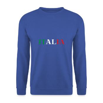 Italie Italie Italie Idée cadeau Drapeau - Sweat-shirt Unisexe - bleu royal - Devant - Alina (178cm) & Michal (187cm)