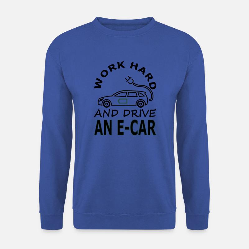 E-Auto fahren E-Auto Fahrer Spruch Geschenkidee - Unisex Pullover - Royalblau