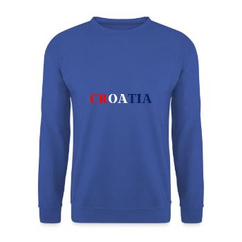 Kroatien Geschenkidee kroatische Flagge - Unisex Pullover - Royalblau - Vorne - Alina (178cm) & Michal (187cm)