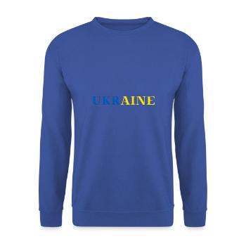 Idée cadeau drapeau ukrainien de l’Ukraine - Sweat-shirt Unisexe - bleu royal - Devant - Alina (178cm) & Michal (187cm)