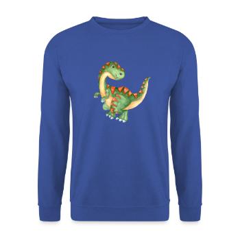 dinosaure - Sweat-shirt Unisexe - bleu royal - Devant - Alina (178cm) & Michal (187cm)