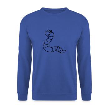 Regenwurm - Unisex Pullover - Royalblau - Vorne - Alina (178cm) & Michal (187cm)