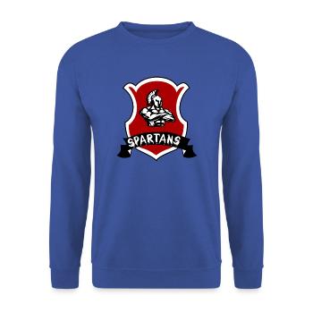 Spartaner - Unisex Pullover - Royalblau - Vorne - Alina (178cm) & Michal (187cm)