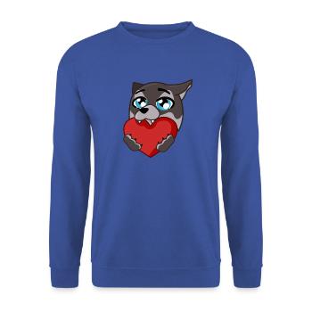 RedMun Love - Unisex Sweatshirt - royal blue - Front - Alina (178cm) & Michal (187cm)